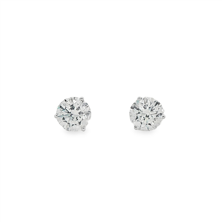 14K White Gold Lab Grown Diamond Stud Earrings – 4.09ctw.