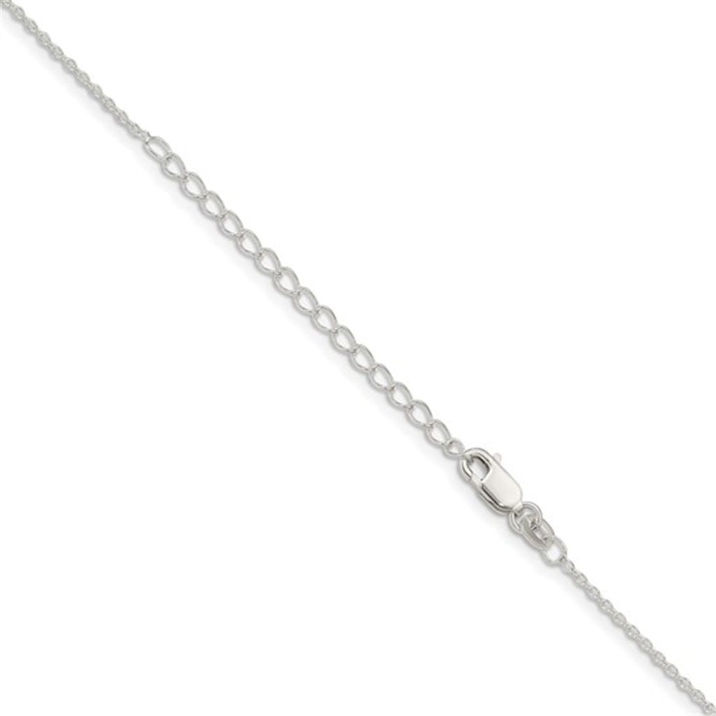 Sterling Silver Cable Chain – 1.25mm, 18" + 2" Extender