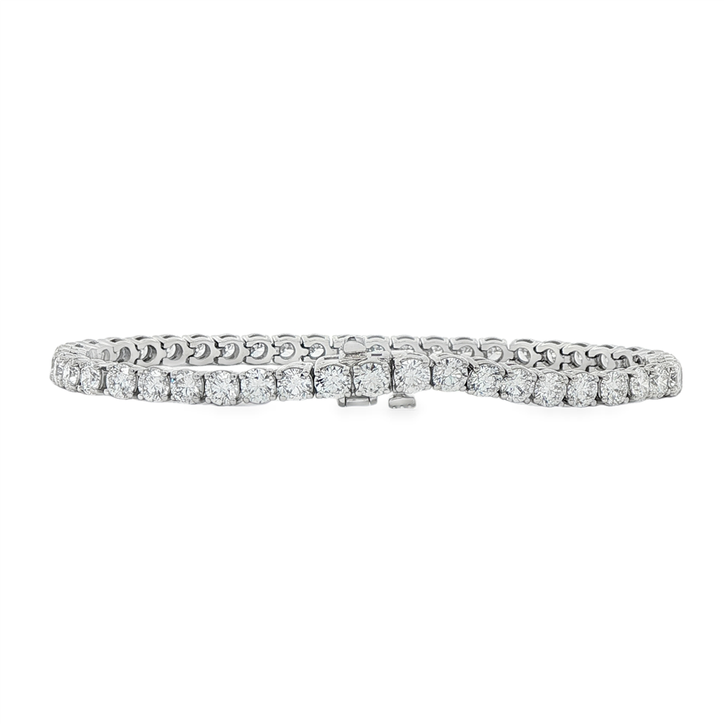 14K White Gold Lab-Grown Diamond Tennis Bracelet – 8.15ctw