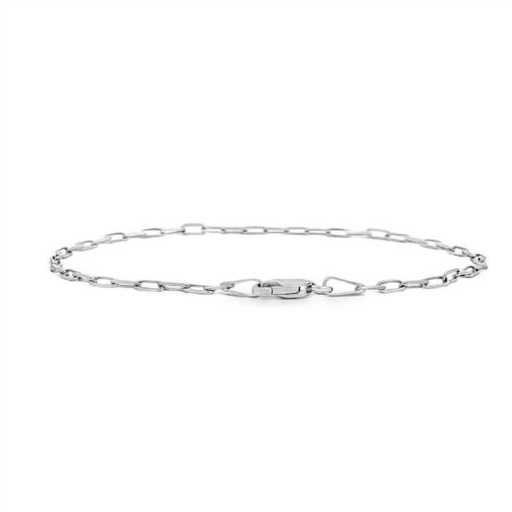 14K White Gold Anchor Chain 1.85x4.4mm, 7" – 1.3g