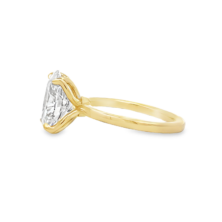 14K Yellow Gold Tulip Solitaire Engagement Ring, Size 6.5