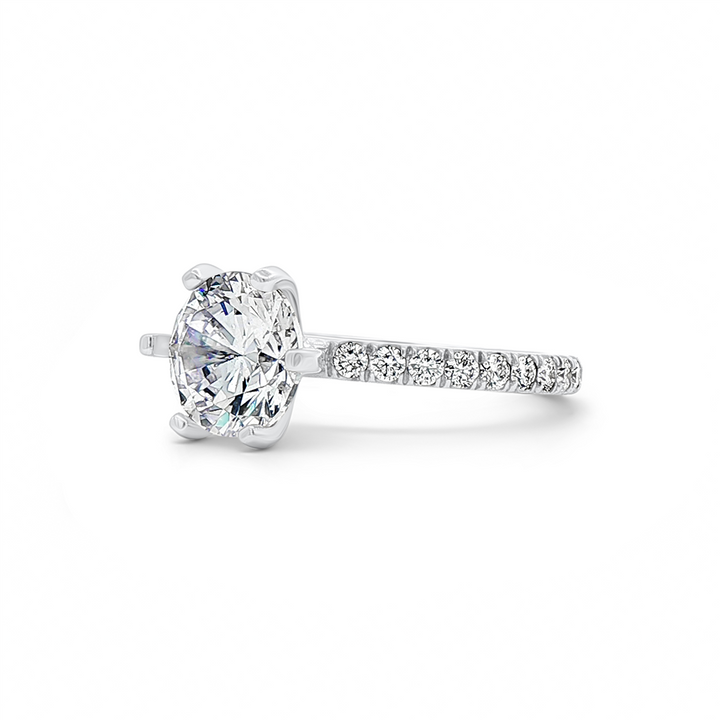 14K White Gold Lab Grown Diamond Semi-Mount Engagement Ring