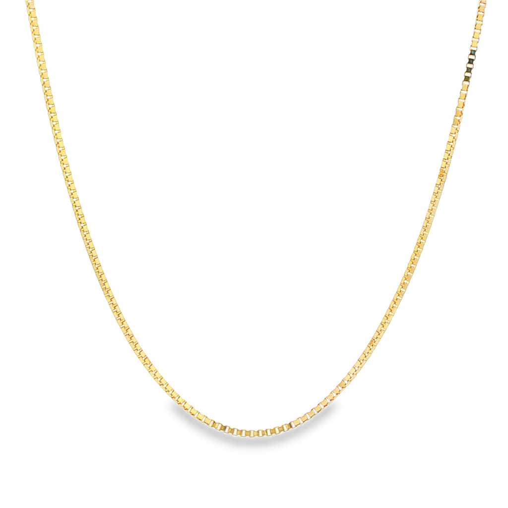 14K Yellow Gold Box Chain – 0.9mm | 20" | 3.3g