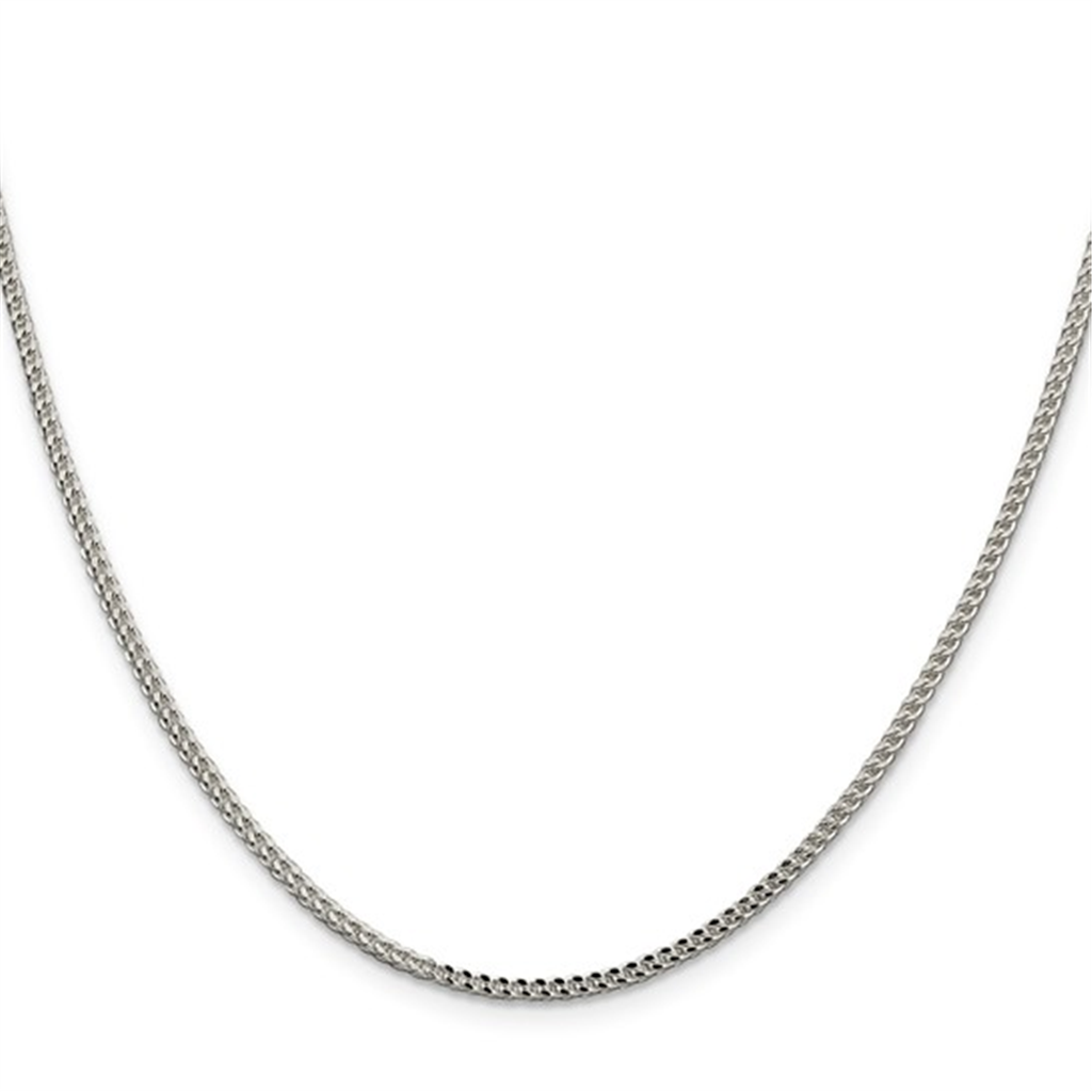 Sterling Silver Diamond-Cut Franco Chain – 2mm, 20"