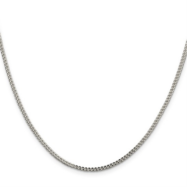 Sterling Silver Diamond-Cut Franco Chain – 2mm, 20"