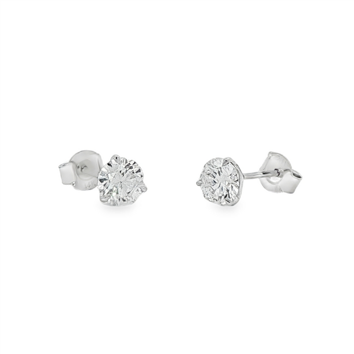14K White Gold Lab Grown Diamond Stud Earrings – 1.59ctw.