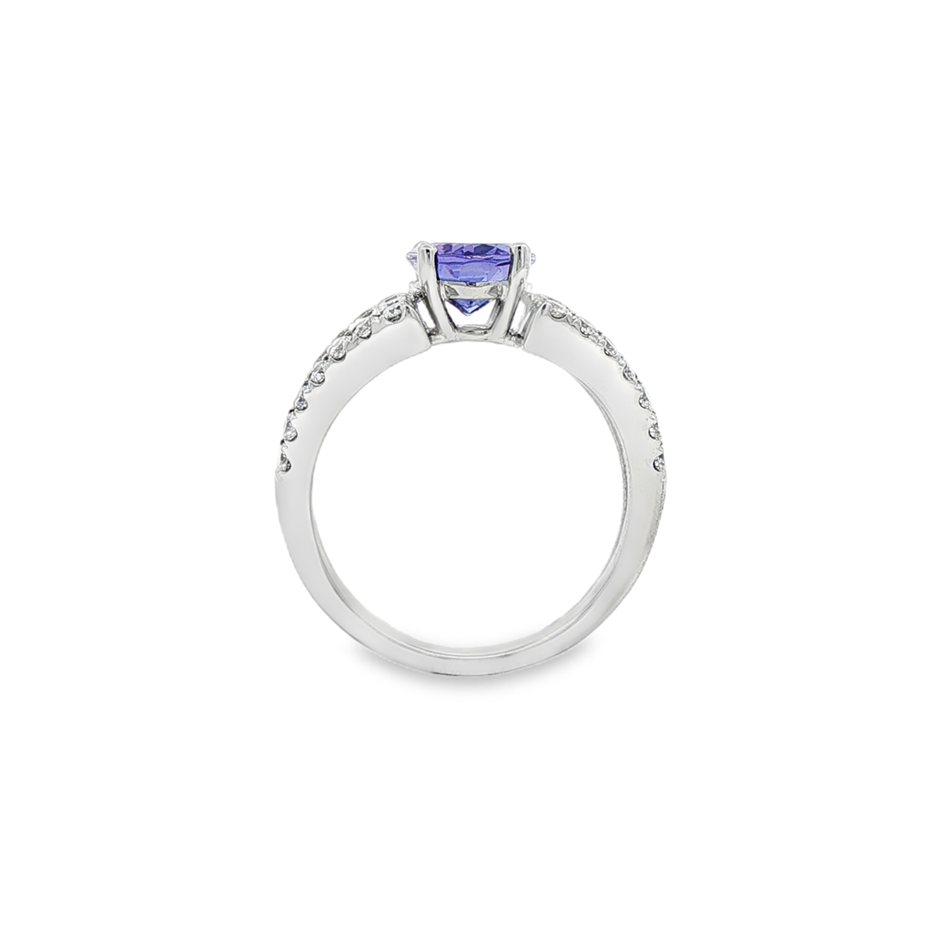 Platinum Tanzanite & Diamond Ring – 1.89ct Tanzanite, 0.74ctw Diamonds