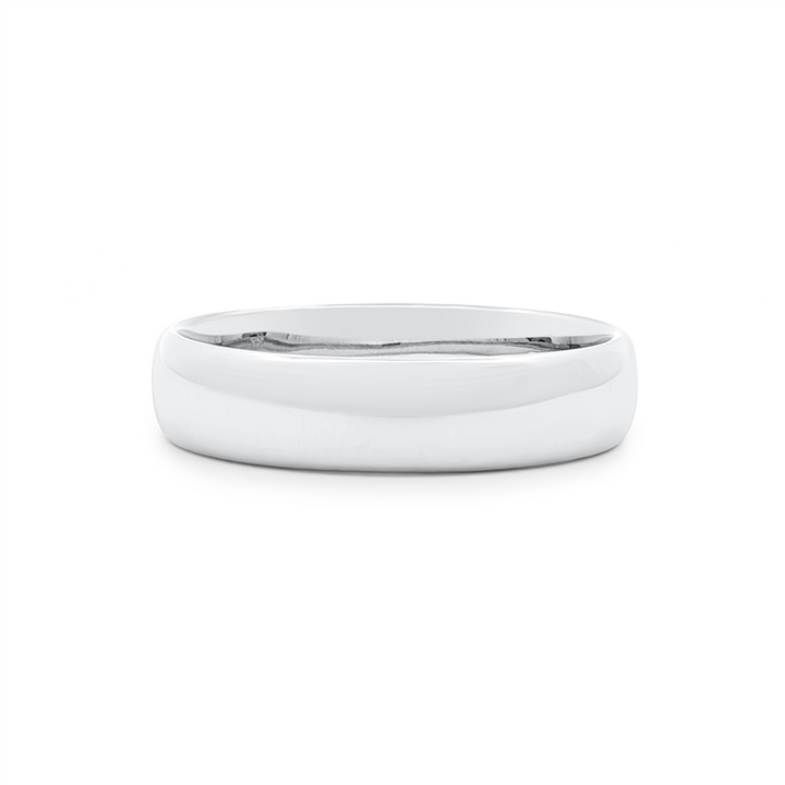 14K White Gold Euro Comfort Fit Men's Band – Size 10