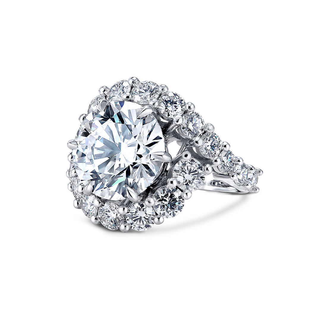 18k White Gold - Elevated Twist Diamond Engagement Ring