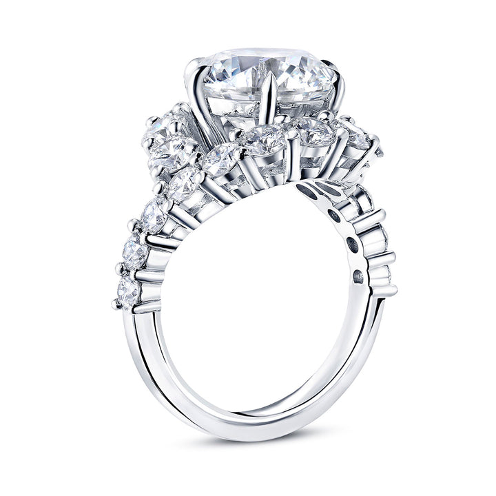 18k White Gold - Elevated Twist Diamond Engagement Ring