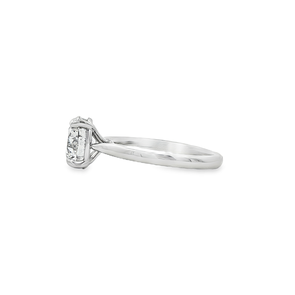 Platinum Solitaire Semi-Mount Engagement Ring