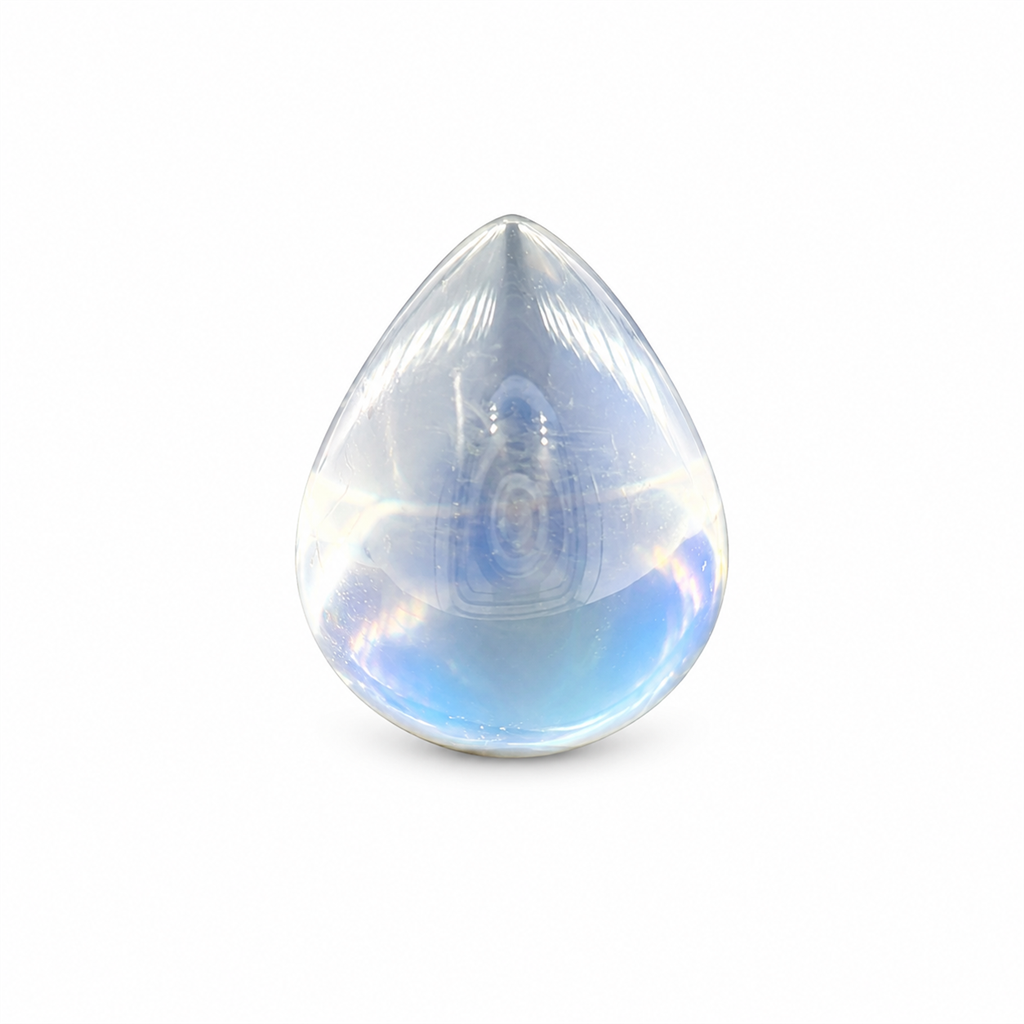 4.46 Carat Pear Cabochon Blue Moonstone – 10.12 x 10.00mm