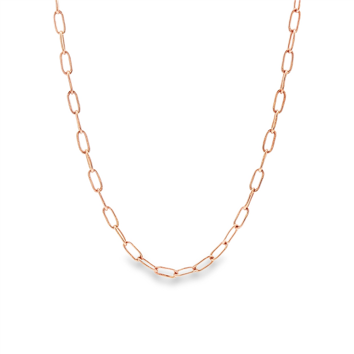 14K Rose Gold 2.5x5.3mm Handmade Link Chain - 20"