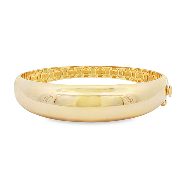 14K Yellow Gold Plain Bangle Bracelet – 18g