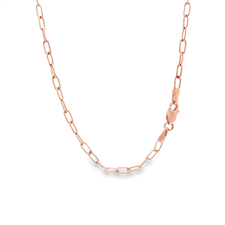 14K Rose Gold 2.5x5.3mm Handmade Link Chain - 20"