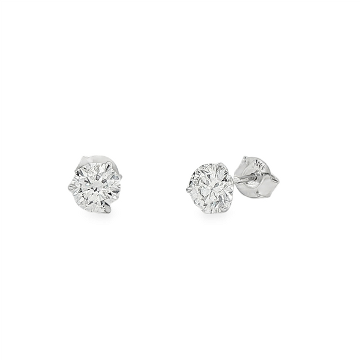 14K White Gold Lab Grown Diamond Stud Earrings – 1.59ctw.