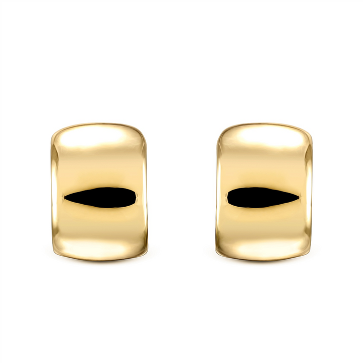 14K Yellow Gold Electroform Huggie