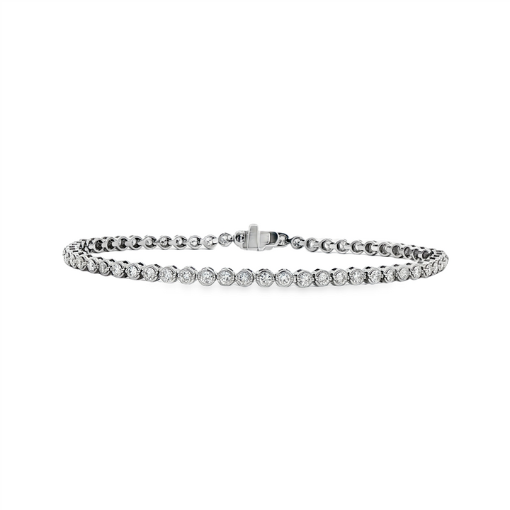 14K White Gold Diamond Tennis Bracelet -  2.00ctw.