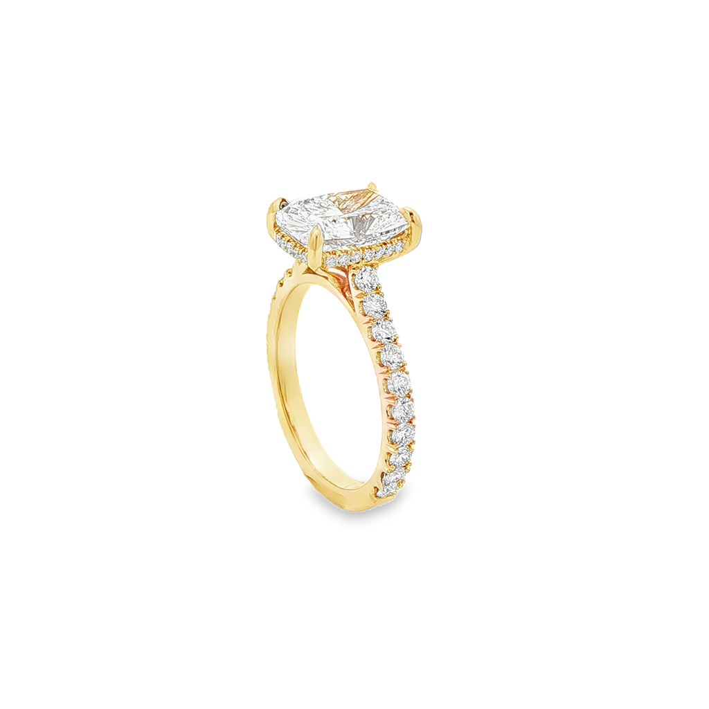 14K Yellow Gold Lab-Grown Diamond Semi-Mount Engagement Ring – 0.67ctw