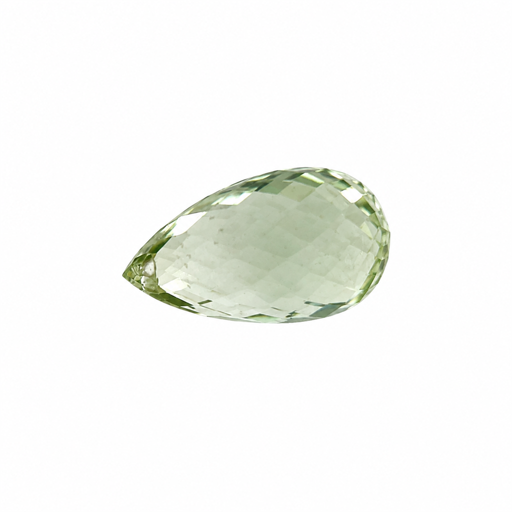 5.68 Carat Total Weight Green Tourmaline Briolette Drop Set (3 Pieces)