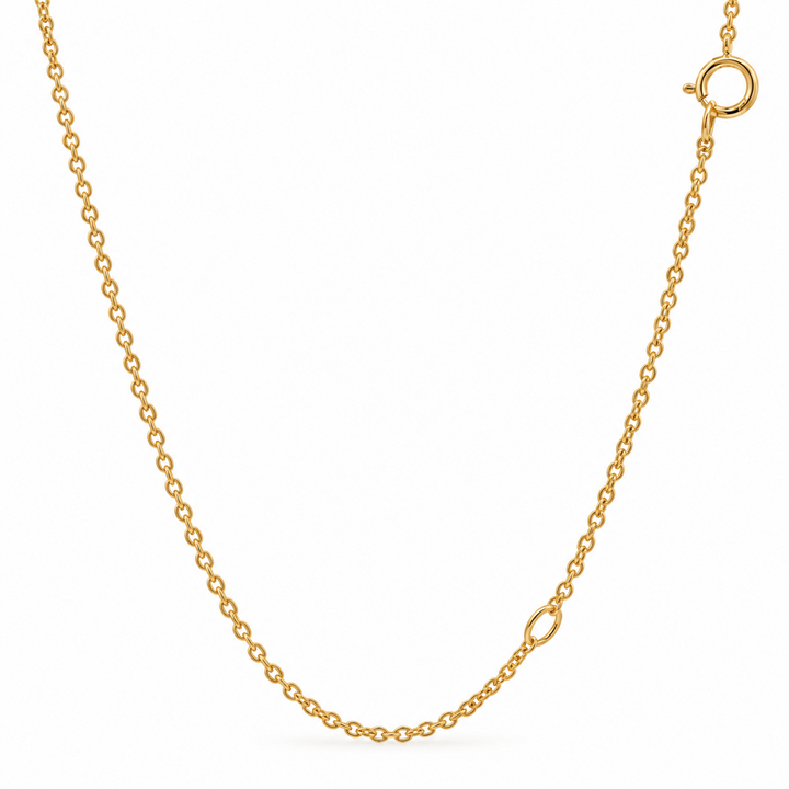 14K Yellow Gold Natural Diamond Bezel-Set Smile Necklace – 0.34ctw
