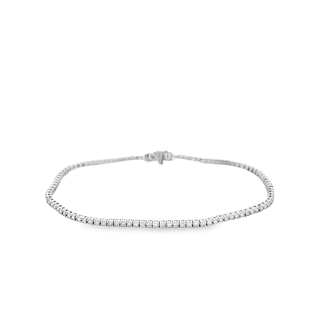 14K White Gold Diamond Tennis Bracelet – 1.00ctw.