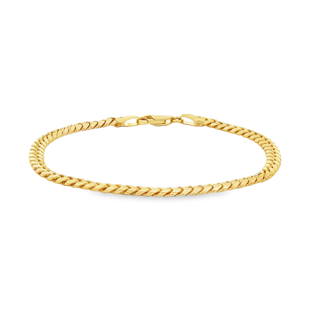 14K Yellow Gold Miami Cuban Bracelet – 4mm, 7.25", 9.2g