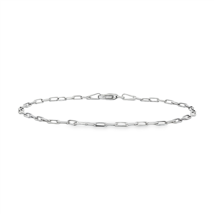 14K White Gold Anchor Chain 1.85x4.4mm, 7" – 1.3g