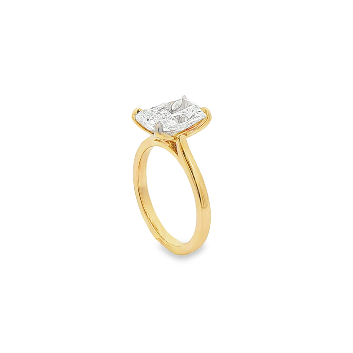 14K Yellow Gold Tulip Solitaire Semi-Mount Engagement Ring