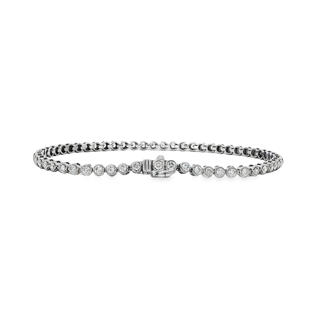 14K White Gold Diamond Tennis Bracelet -  2.00ctw.