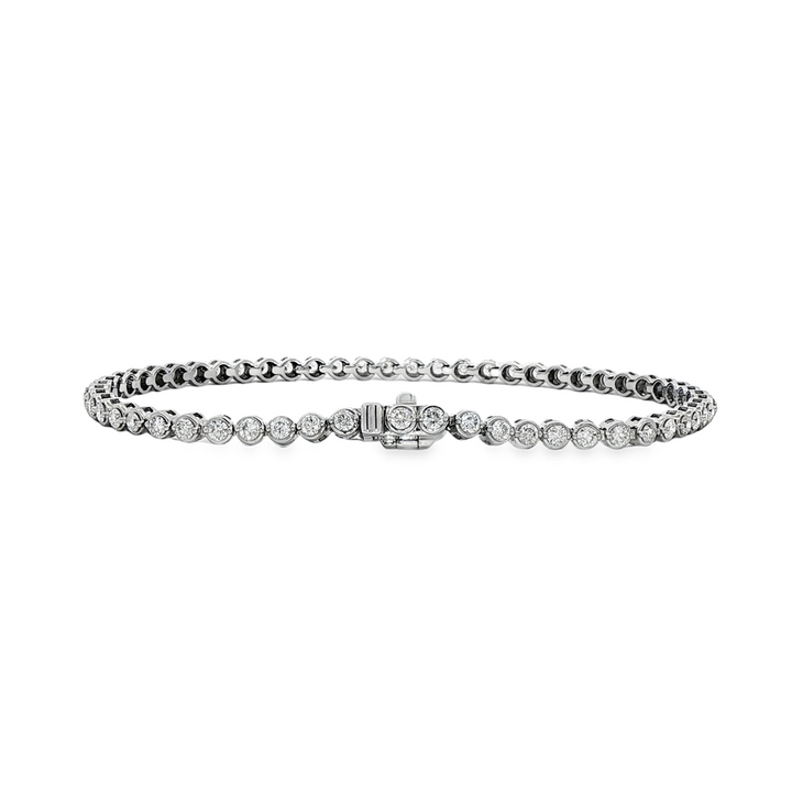 14K White Gold Diamond Tennis Bracelet -  2.00ctw.