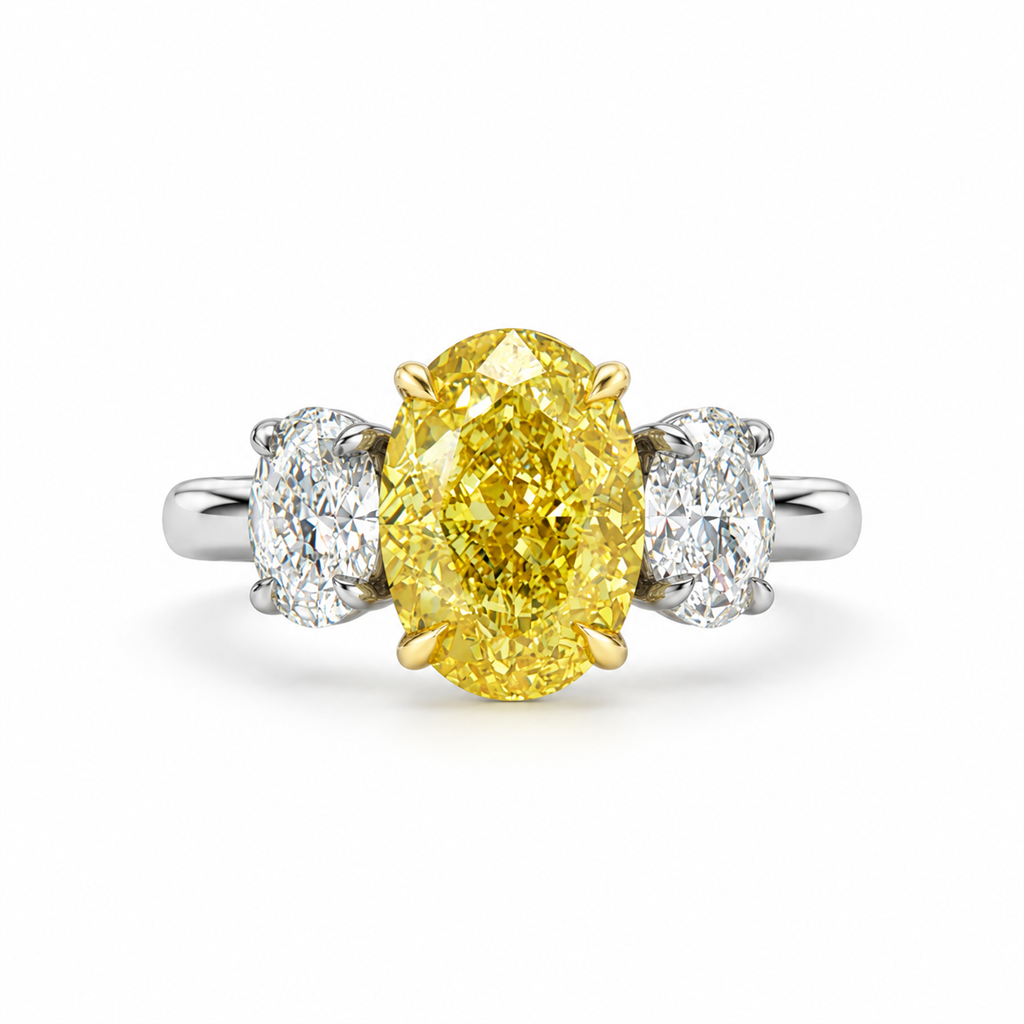 Fancy Yellow Lab Grown Diamond Engagement Ring