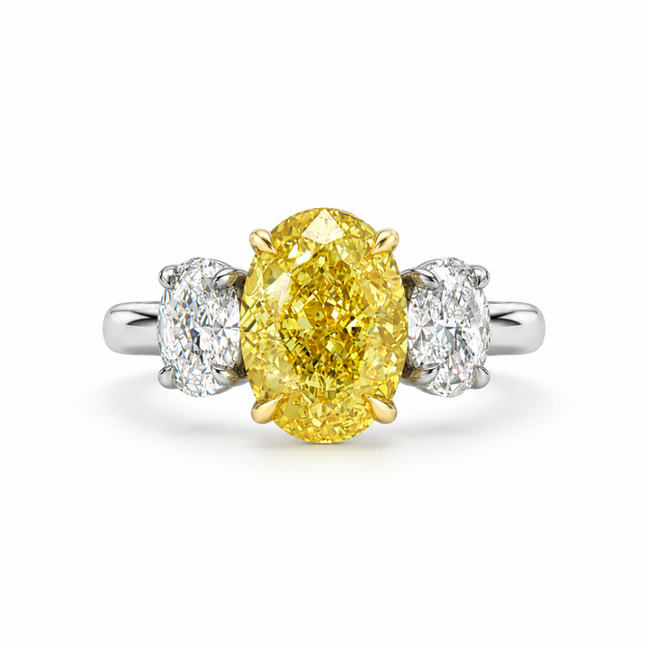 Fancy Yellow Lab Grown Diamond Engagement Ring