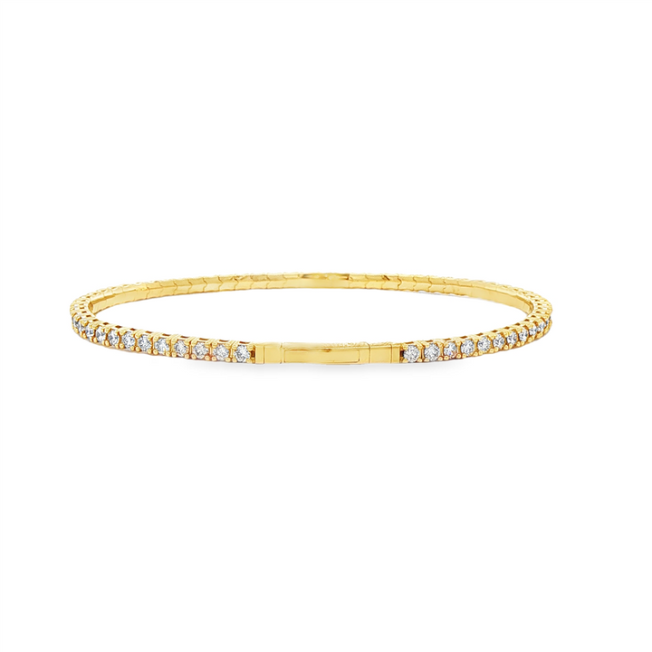 14K Yellow Diamond Flexi Bangle – 2.5mm, 2.00ctw, 7.5g