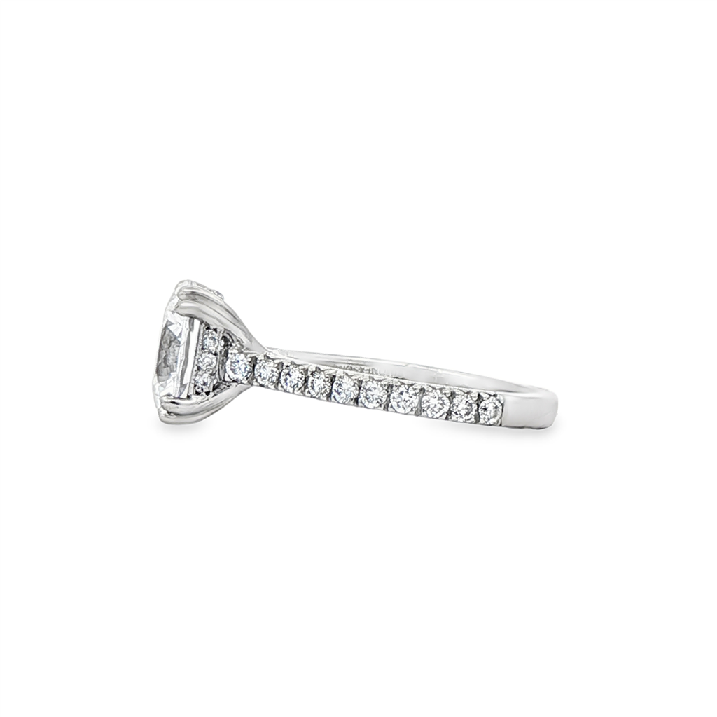 Platinum Natural Diamond Semi-Mount Engagement Ring – 0.45ctw.