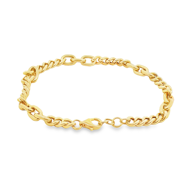 14K Yellow Gold Hollow Bracelet – 5mm, 7.75", 4.7g
