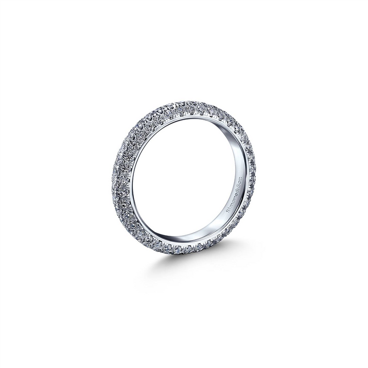 Platinum 3 Row Diamond Band 1.43ctw.