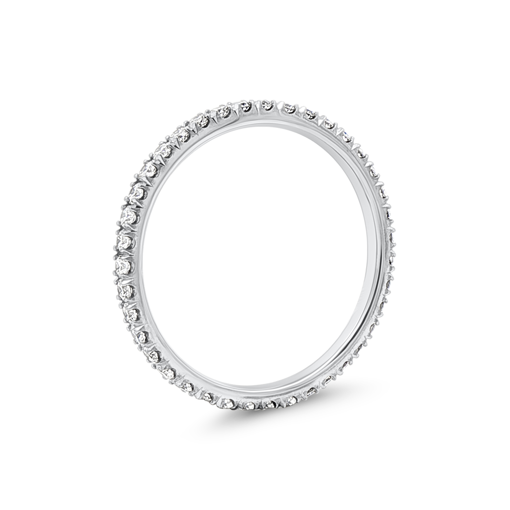 Platinum Lab-Grown Diamond Eternity Band – 2mm, Size 7.75, approx. 0.56 CTW