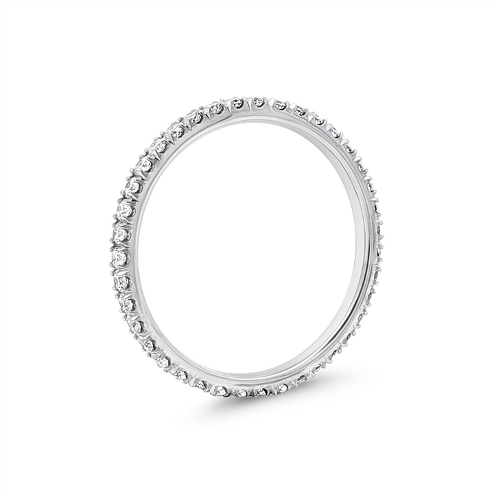 Platinum Lab-Grown Diamond Eternity Band – 2mm, Size 7.75, approx. 0.56 CTW
