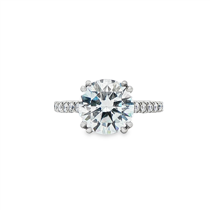 Platinum Natural Diamond Semi-Mount Engagement Ring – 0.45ctw.