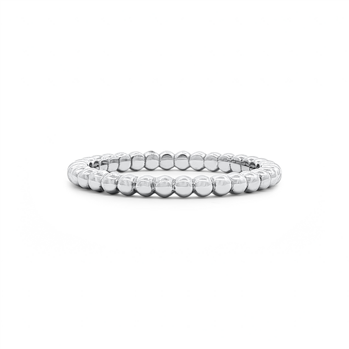 14K White Gold Bead Band – 2mm, 2g
