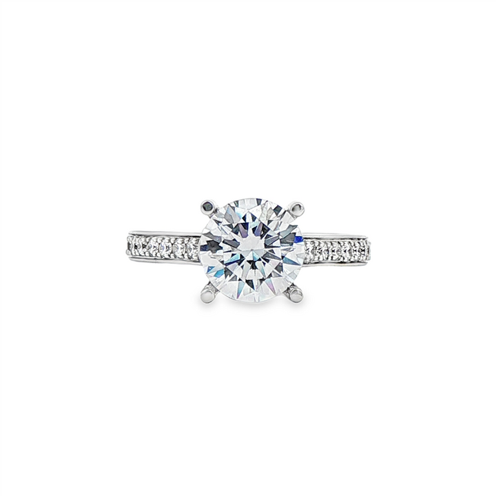 14K White Gold Lab-Grown Diamond Semi-Mount Engagement Ring – 0.31ctw