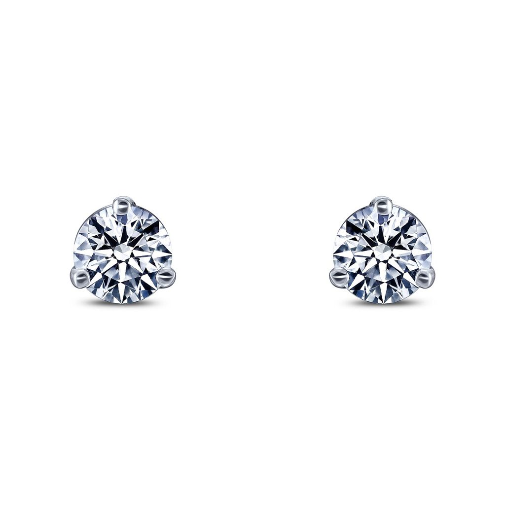 14K White Gold 0.65ctw Lab Grown Diamond Earrings