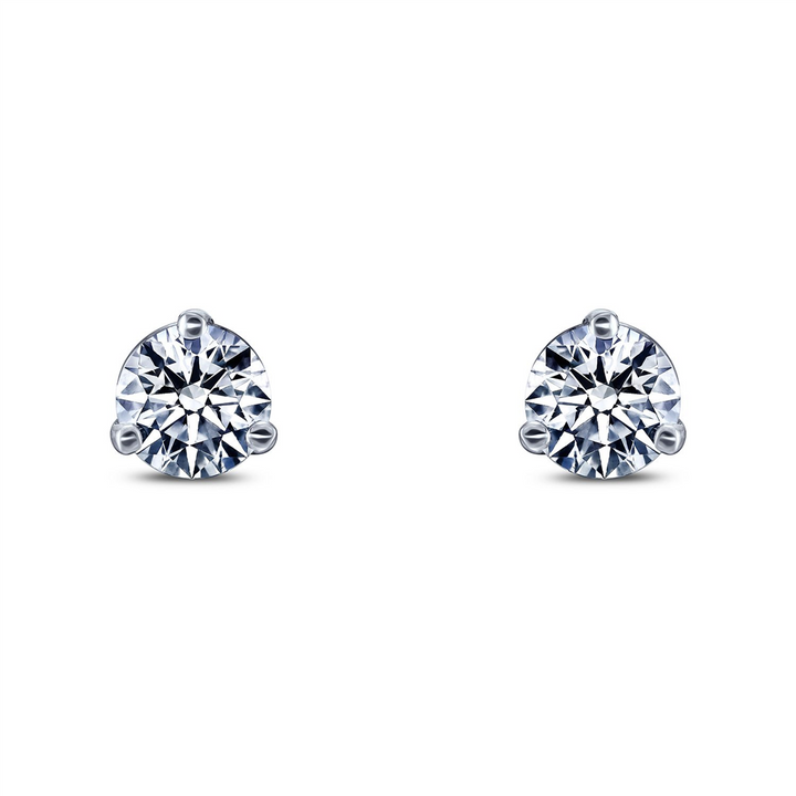 14K White Gold 0.65ctw Lab Grown Diamond Earrings