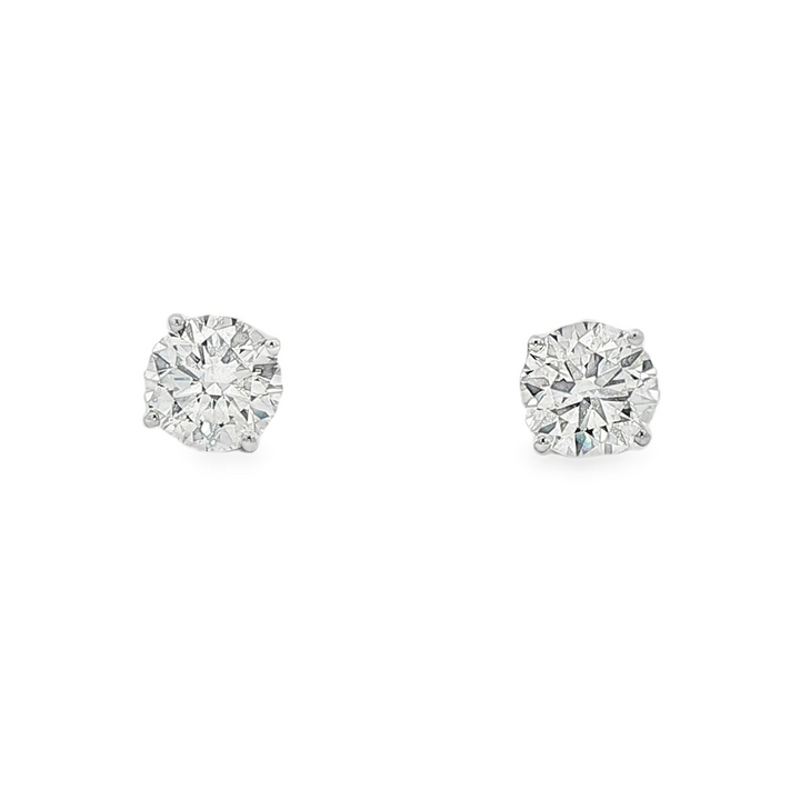 14K White Gold Lab Grown Diamond Stud Earrings – 3.02ctw.