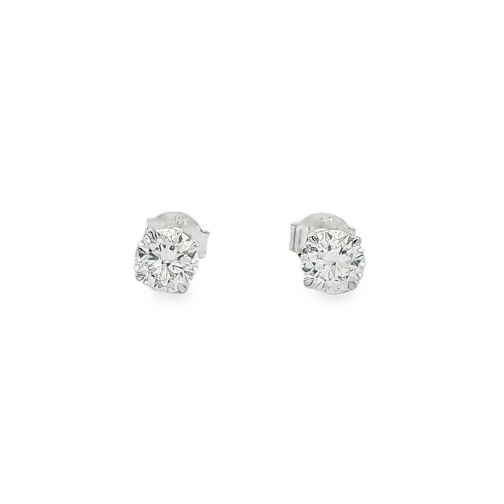 14K White Gold Lab Grown Diamond Stud Earrings – 1.13ctw.