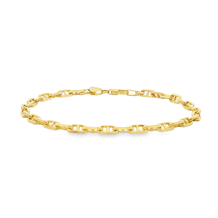 14K Yellow Gold Marine Anchor Chain Bracelet – 4.1mm, 8" (8.1g)