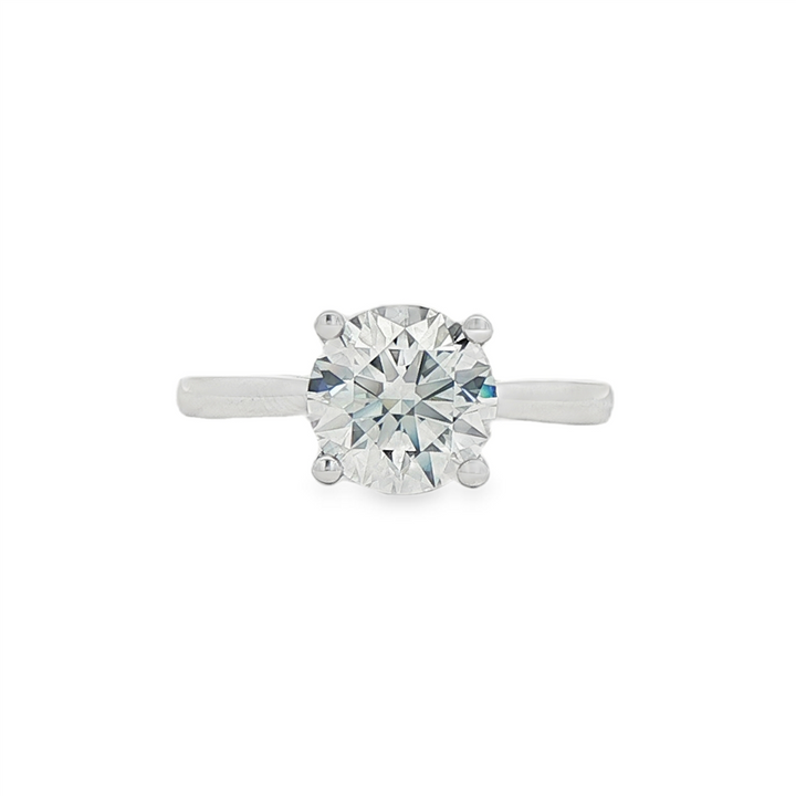 14K White Gold Hidden Halo Lab Grown Diamond Engagement Ring – 2.12ctw.