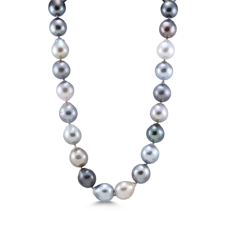 14k Yellow Gold 13mm Baroque Tahitian Pearl Necklace