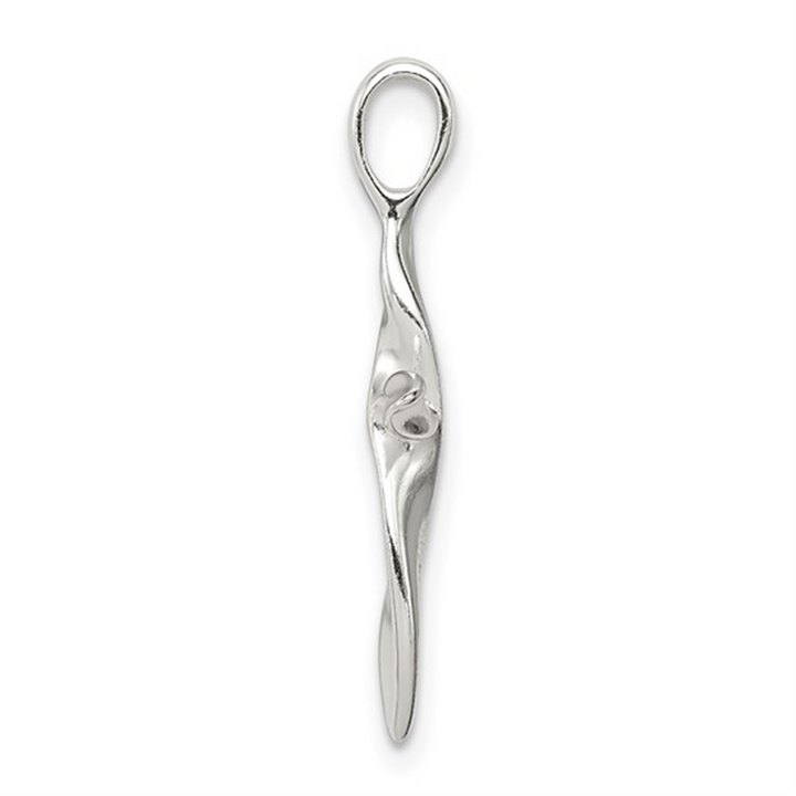 Sterling Silver Twisted Cross Pendant – 25 × 12mm